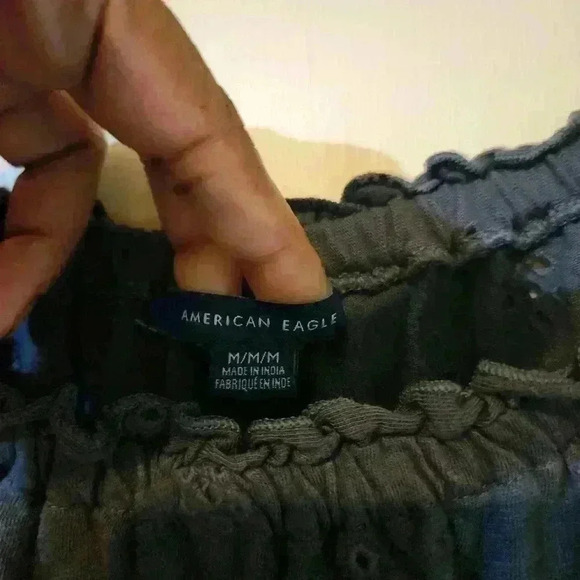 283.American eagle cropped peasant top size medium - Picture 5 of 5